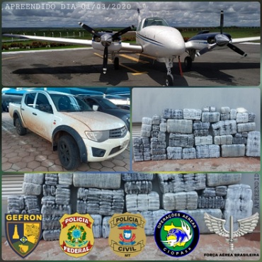 Avião entra em MT com 514 quilos de cocaína; piloto é preso