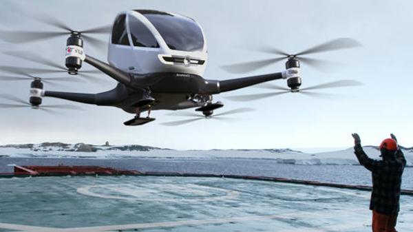 Ehang 184: 'drone táxi' autônomo faz primeiros testes com passageiros