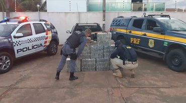 Operação da PM e PRF apreende 274 quilos de cocaína em Mato Grosso