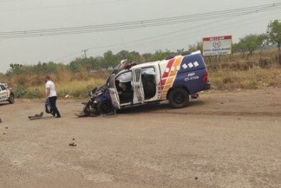 Acidente de viatura e carro deixa PM e motorista feridos em MT